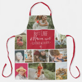 Tablier Red Best chef et grand-mère grille de collage phot (Recto)