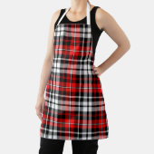 Tablier Red Black White Plaid Tartan Pattern Design  (Insitu)