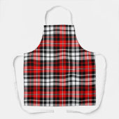 Tablier Red Black White Plaid Tartan Pattern Design  (Recto)