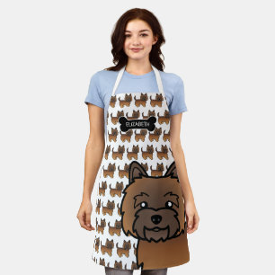 Tablier Red Brindle Cairn Terrier mignon Dessin dessiné Ch
