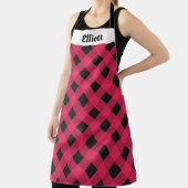 Tablier Red Buffalo Check Plaid Cuisine moderne personnali (Insitu)