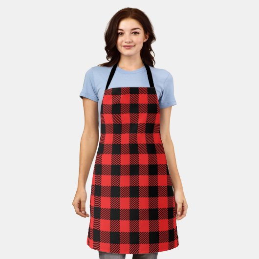Tablier Red Buffalo plaid (Porté)