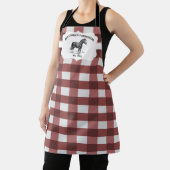 Tablier Red Buffalo Plaid Farm Horse Apron (Insitu)