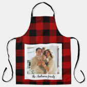 Tablier Red Buffalo Plaid & Nom Personnel Et Photo (Recto)