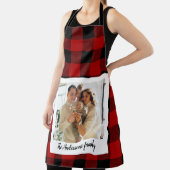 Tablier Red Buffalo Plaid & Nom Personnel Et Photo (Insitu)