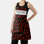 Tablier Red Chili Peppers, chef sur mesure de cuisine d'Ab (Insitu)