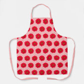 Tablier Red Flower Seamless Pattern Apron (Recto)