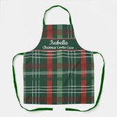 Tablier Red Green Buffalo Plaid Personalized Christmas (Recto)