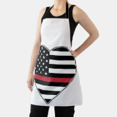 Tablier Red Line Flag Heart (Insitu)