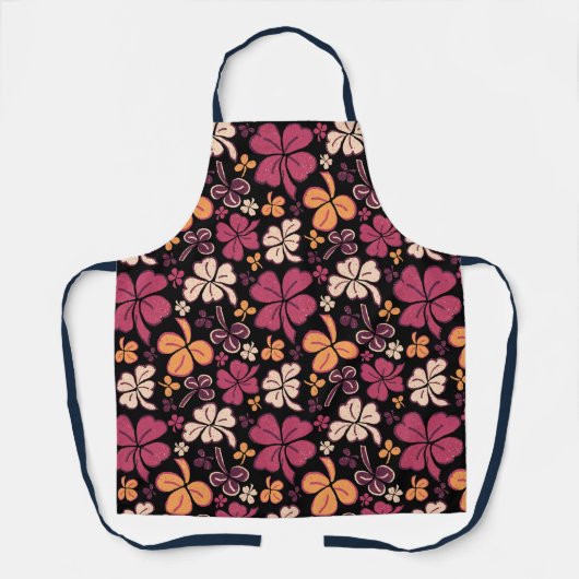 Tablier Red Lucky Shamrock Clover Saint Patrick`s Day (Recto)