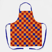 Tablier Red Orange Blue Checkered Pattern Design  (Recto)