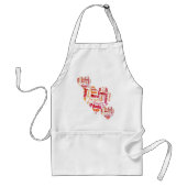 Tablier Red & Orange Merci Mot Coeurs Cloud (Devant)