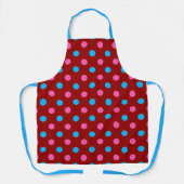 Tablier Red Pink Blue Polka Dot Pattern (Recto)