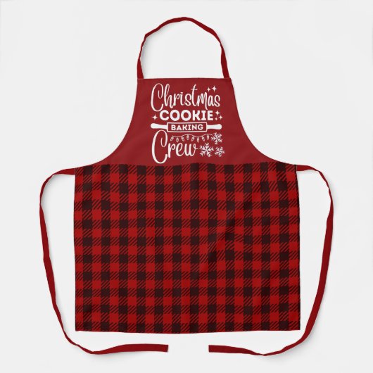 Tablier Red Plaid Christmas Cookie Baking Crew (Recto)