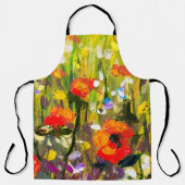 Tablier Red Poppies Champ peinture Abstraite (Recto)