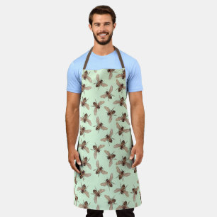 Tablier Red Rose Bee Series Design 56 Apron