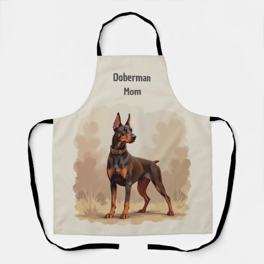 Tablier Red Rust Brown Doberman Pinscher Dog (Recto)