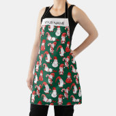 Tablier Red & White All-Over Christmas Gnome Pattern (Insitu)