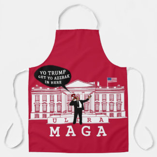 Tablier Red YO TRUMP Reviens | Ultra MAGA | Whitehouse