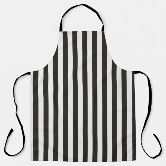 Tablier Referee Striped Classic Black & White Vertical  (Recto)