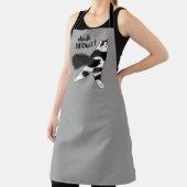 Tablier Regarde Meowt ! Fatigué noir et blanc (Insitu)