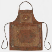 Tablier Regarder en cuir antique avec Monogramme (Recto)