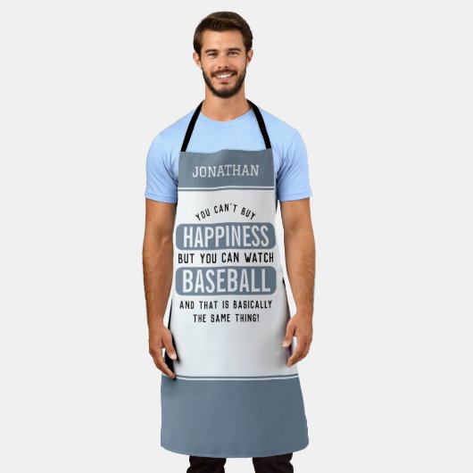Tablier Regarder le baseball est le bonheur Drôle Baseball (Porté)