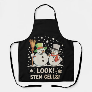 Tablier Regardez Cellules Souches Bonhomme de Neige Noël S