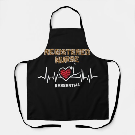 Tablier Registered Nurse #Essential Stethoscope Heartbeat (Recto)