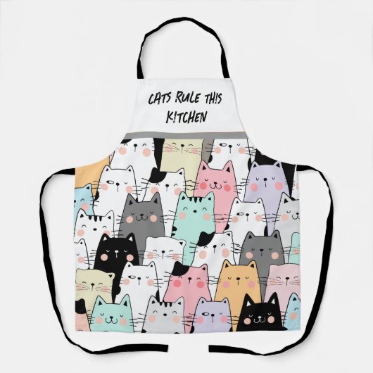 Tablier Règle de chat cette cuisine (Recto)