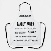 Tablier Règles de la famille de vie des devis Inspiration (Recto)