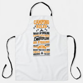 Tablier règles du camping cool art (Recto)