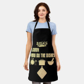 Tablier Règles Je Cuisine Vous Faites Les Plats (Porté)