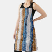 Tablier Rein patchwork : jean recyclé tapis. (Insitu)