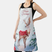 Tablier Reindeer Christmas Holiday Apron (Insitu)