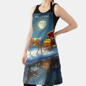 Tablier Reindeer Christmas Sleigh Holiday Apron (Insitu)