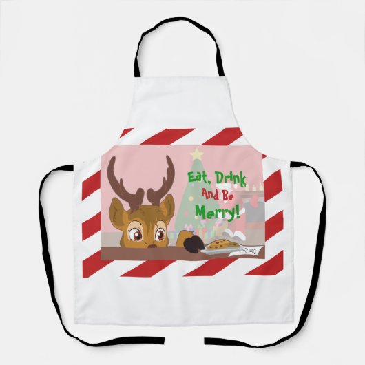 Tablier Reindeer Love Cookies (Recto)