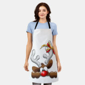 Tablier Reindeer Puzzled drôle Caractère de Noël (Porté)