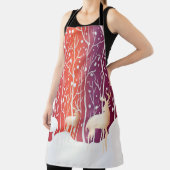 Tablier Reindeer Snowy Holiday Apron (Insitu)