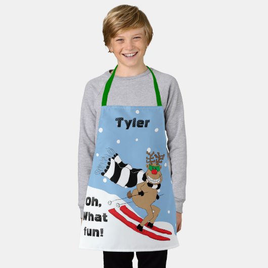 Tablier Reinder de Noël (Porté)