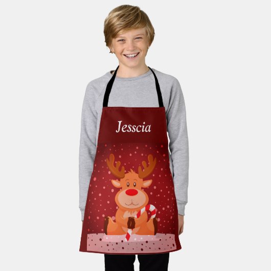 Tablier Reinder de Noël (Porté)