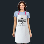 Tablier Reine de la Couronne de la cuisine Dame Chef perso<br><div class="desc">Un cadeau parfait pour votre mère,  grand-mère,  soeur ou toute femme importante de votre vie qui aime cuisiner! Queen of the Kitchen Apron. Facile à personnaliser !</div>
