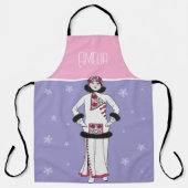 Tablier Reine des neiges personnalisée (Recto)