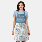 Tablier Reine florale Succulente de la cuisine Nom d'aire (Porté)