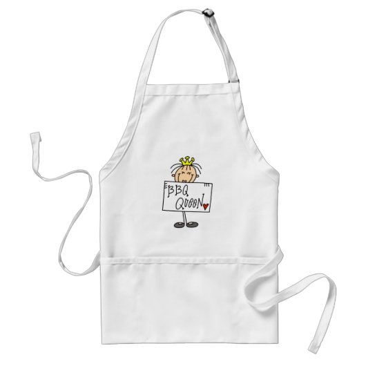 Tablier Reine Stick Figure BBQ (Devant)