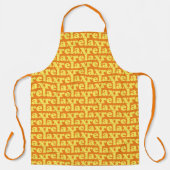 Tablier Relax orange jaune moderne typographie drôle (Recto)