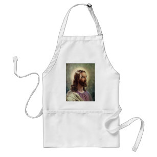 Tablier Religieux vintage, Portrait Jésus Christ avec Halo