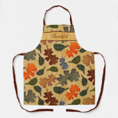 Tablier Remerciements Moderne Vintage Automne Chêne Feuill (Recto)