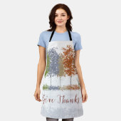 Tablier Remerciez Thanksgiving Trees et Lone Deer (Porté)