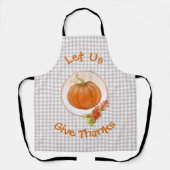 Tablier Remercions - Citrouille Et Fleurs (Recto)